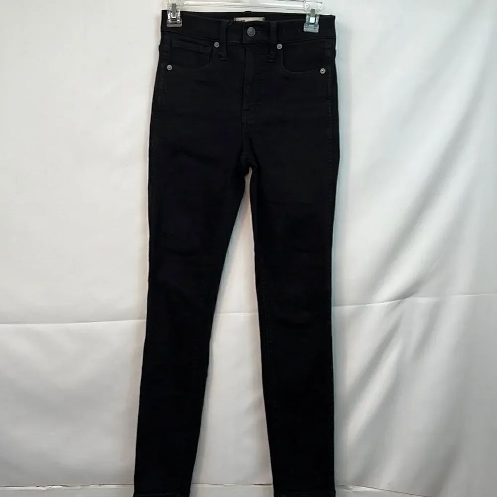 Madewell Black 10” high-rise skinny jeans size 24 EUC